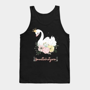 Schwan Umwelt Schutz Prinzessin Blumen Süß Tank Top